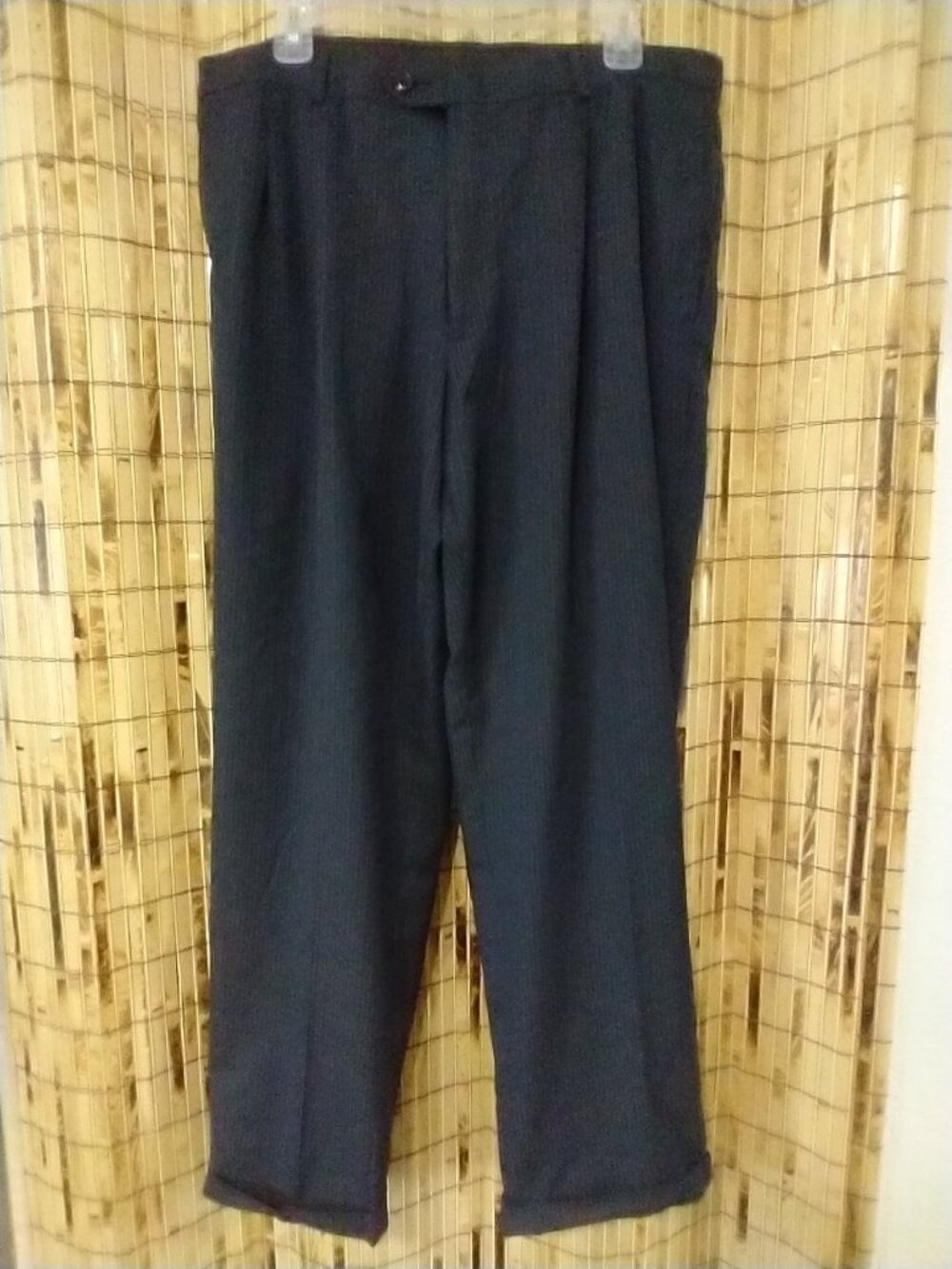 Haggar Established 1926 Men's Pinstripe Pleated Dress Pants Size 36x30
